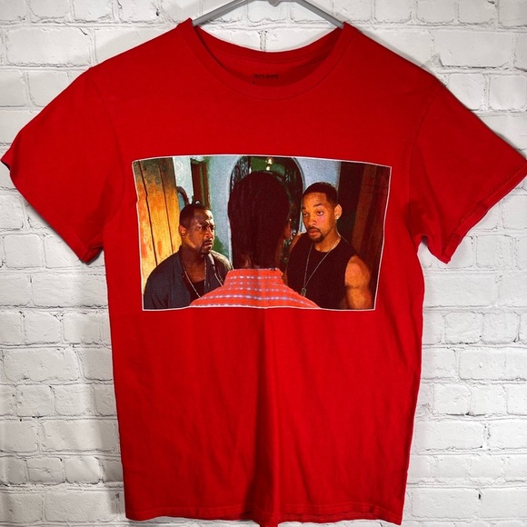 Bad Boys Vintage Graphic Mens T-Shirt Red Size Small - Picture 1 of 5
